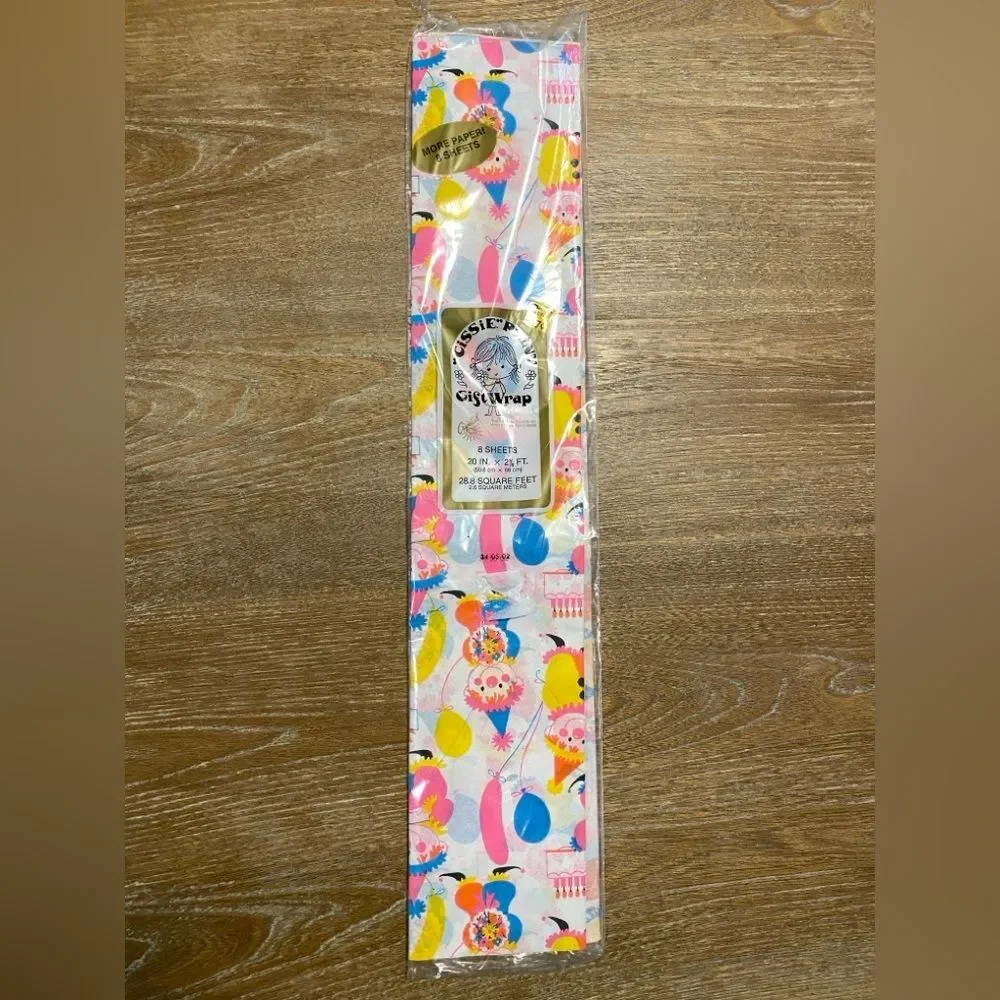 Vintage Clown Retro Pastel Novelty Gift Party Tissue Paper